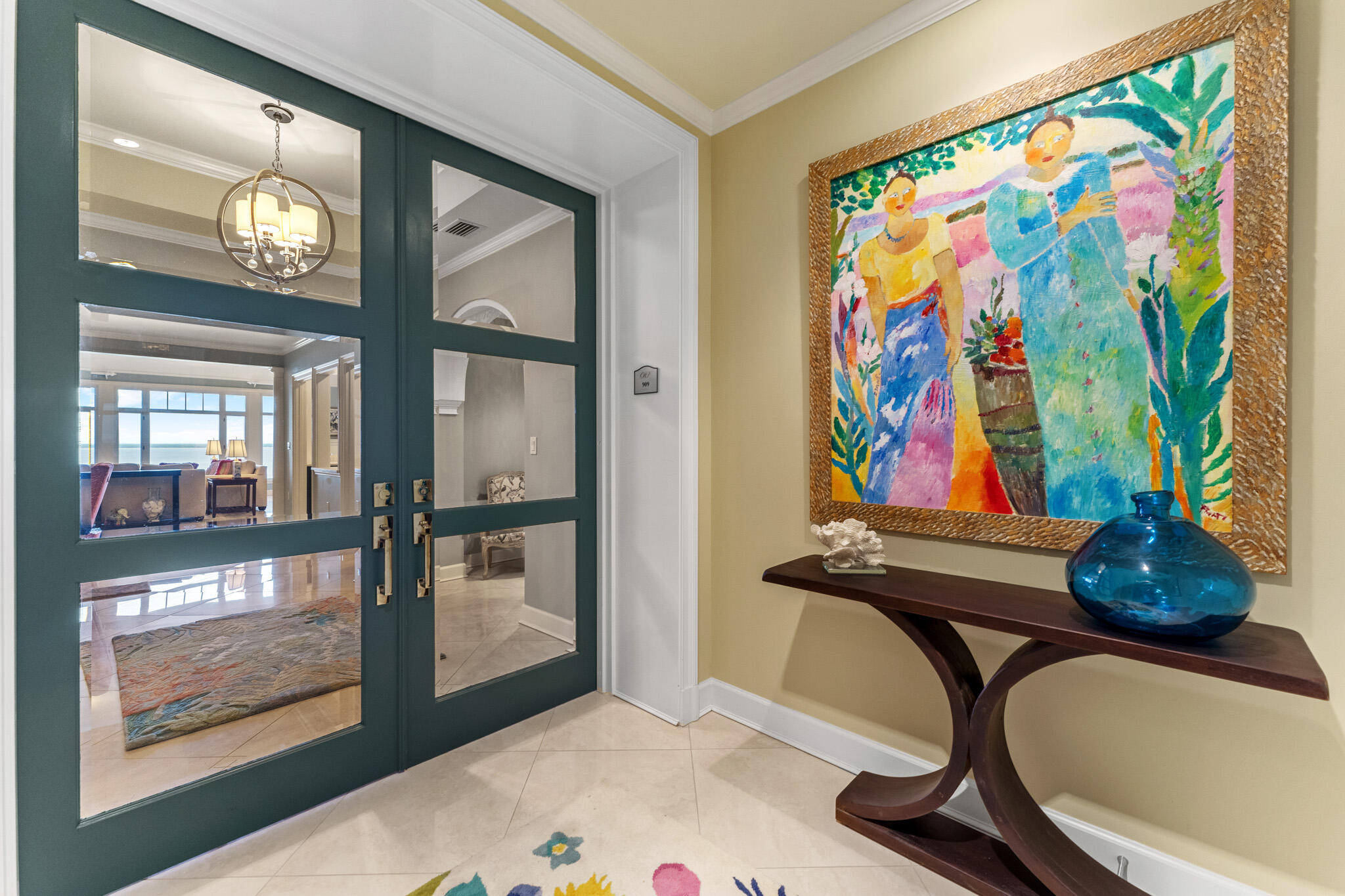Wow! The Ashford condominium simply offers the best views! As you walk through the double doors of the Ninth Floor private elevator vestibule, you take in stunning views of the Choctawhatchee Bay as well as views of the signature fourth hole of the renowned Kelly Plantation Golf Course. All of the interior finishes are top of the line including a newly renovated kitchen. A large covered balcony with outdoor kitchen is accessed from the main living area and owner's suite. Two convenient parking spots are deeded and convey. Amenities are world class, and offer a range of activities carefully curated for the discerning owner. A full list of amenities is available. HVAC systems have been replaced (2019 and 2022). OWP offers the benefits of a condo a unique private residence.