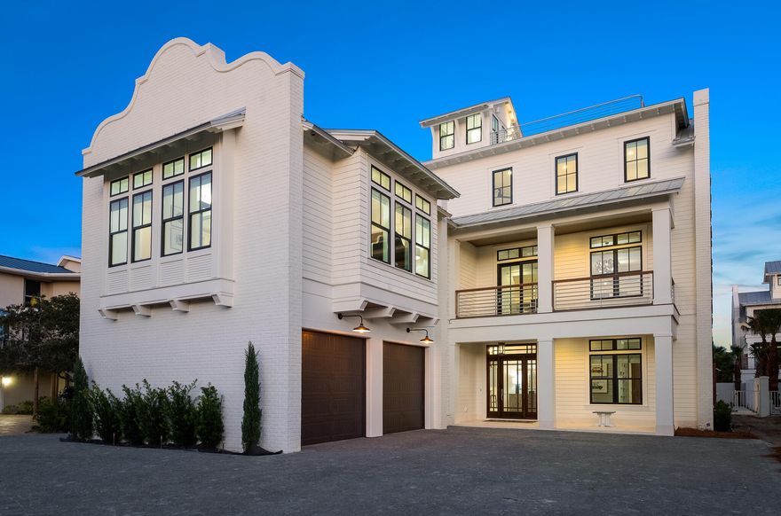 SELLER FINANCING OPTIONS AVAILABLE @ 4.95%. Own the crown jewel of Park Row! It doesn't get better than this luxury home in the heart of Destin. Located just steps from the beach and iconic restaurants like Camille's and Henderson Beach Resort, 85 Woodward has an impressive recorded occupancy of 35, making it a true rental machine with RENTAL PROJECTIONS up to $600,000! No detail was overlooked in this 10 bedroom villa--upon the approach you'll note parking for 8 on the promenade of Belgian cobblestone piers, evergreen synthetic turf and towering Sylvester date palms. Note the quality of the heavy hardwood doors as you enter into the first floor, which centers around the delightful game room. Soaring ceilings frame this entertaining paradise complete with pool table, luxury wet bar appointed with Zelige tile, two built-in bunk rooms, an additional ensuite bedroom, the first laundry room and another large bath with a unique double sink. Massive sliding doors bring the outside in, and this outdoor area was designed to impress! Listen to relaxing music from the built in surround sound while floating in the 60,000 gallon pool or soak your cares away in the connect waterfall spa. The sunken swim-up bar and built in concrete table area are amenities usually reserved for resorts, but in this home you can have it all, along with the additional privacy of a personal luxury home. Flanking the beautiful pool is a summer kitchen with built in stainless grill, refrigerator, a cozy stone fire pit and ambient gas lanterns. With the numerous outdoor balconies, sun decks and exterior spaces, you'll be able to take full advantage of the perfect Florida weather in any season. 

Take the large commercial grade elevator or the stairs to the second floor where you'll find the open concept double chef's kitchen with duel islands, floor to ceiling custom cabinetry, a hand built custom hood above a 60-inch professional series Wolf Range, built in full-size wine cooler, two dishwashers, ice machine and oversized refrigerator. The kitchen opens seamlessly into the expansive living and dining areas anchored by a linear gas fireplace and crowned with warm pecky cypress ceilings. Floor to ceiling windows let in an abundance of natural light and accentuate the designer furnishings and light fixtures that create a casual yet magazine worthy beach experience. The second floor also boasts three bedrooms with ensuite baths, and a jewel-box half bath with designer tiles to the ceiling. Access the second story outdoor living area for lovely views of the pool and grounds below. 

Continuing upward, the third floor hosts twin master suites, each opening onto a spacious covered porch with ipe decking, luxurious marble spa bathrooms, spacious closets, walk-in showers & freestanding tubs and a private coffee bar. Another bunk room and gaming nook, ensuite bath and laundry round out this level. Finally, ascend to the fourth floor rooftop deck to enjoy evening beverages and unbeatable sunset and Gulf views.