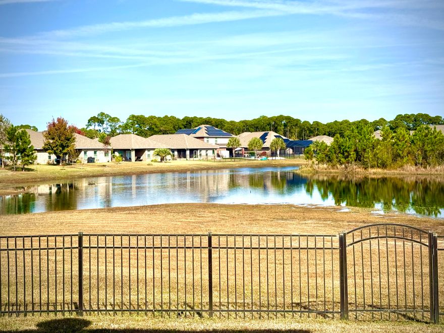 Beautiful 3 bdrm 2 bath home with a freshly painted 2 car garage and a covered back porch with lake views available in the sought after Driftwood Estates neighborhood! This lovely brick ranch style home is tastefully updated and offers a light and bright open floorplan with vaulted ceilings! The kitchen has Granite countertops, a new stove and an abundance of cabinets plus a spacious pantry. The Master Bedroom is spacious and offers lake views, plus a walk in closet. The Master bath features a separate shower, tub, and double vanities.  Driftwood Estates offers amazing amenities like community pool, community room, tennis courts, fishing pier, playgrounds, grilling station with gazebo. Great property, location and price!