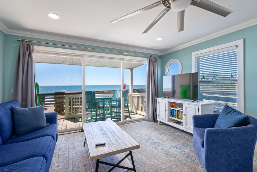 Absolutely stunning views abound from this ground floor west end unit at Mistral, a Gulf Front condominium with it's own Private Beach! Beautifully updated and fully equipped for the perfect vacation with bunk beds for the kids. Located just 1.5 miles west of Alys Beach and Rosemary in Seacrest with a laid back coastal beach town vibe on Scenic 30A. A proven rental performer with 59k plus in rental income and many repeat guests year after year! Comes with bookings throughout 2025 and snowbirds in 2026! Buyer to honor rentals. Buyer to verify square footage and room dimensions to their satisfaction.