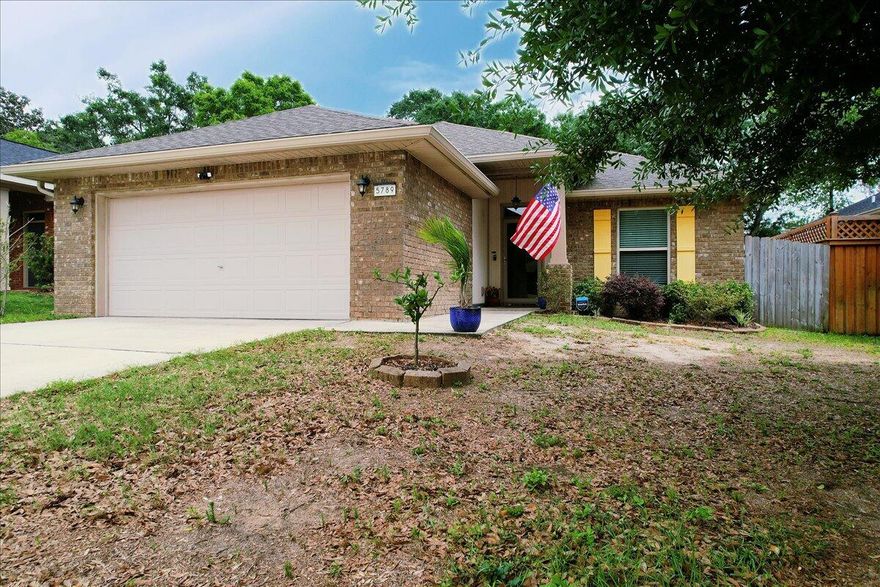 This home has recent updates with LVP tile in main living and kitchen area and new carpet in master bedroom that features tray ceiling. Large master bath with separate shower, garden tub and double vanity. An eat at bar area opens to living room. Kitchen features beautiful wood cabinets with a pull out drawer feature, and granite counter tops, with Kenmore appliances to include a built-in Microwave, smooth top range, dishwasher and garbage disposal . All brick exterior has double exterior flood lights front and rear, and newly landscaped back yard area with covered patio. Enough room for hot tub and/or pool.  This home is a must see. Contact Charlie Gurisco, KW Emerald Coast, (850) 585-9941