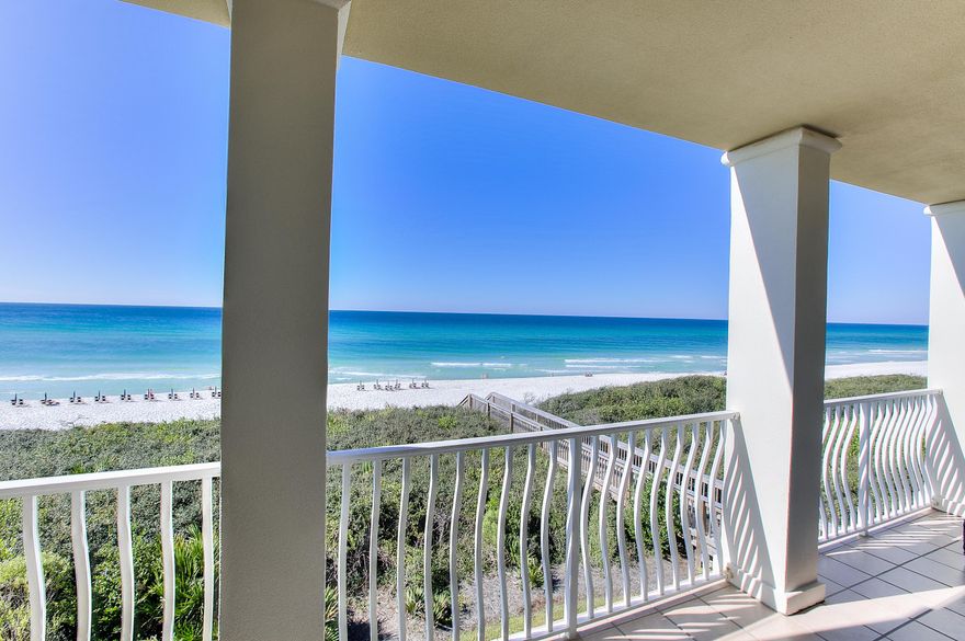 As the video portrays, this impeccable unit has been completely refurbished and offers all the style and comforts one anticipates and expects in a luxury beach front 30a property. A sophisticated palette of soft beach hues is complemented by the exquisite gulf waters and sugar white sand. The coastal inspired, beach chic furnishings, amazing fixtures, and unique finishes, all reflect the coveted, relaxed 30a style. The sprawling and open living, dining and kitchen spaces overlook the stunning gulf of Mexico and sets the perfect stage for entertaining friends and family.