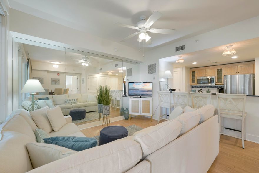 Welcome to the Resort Lifestyle! This pet friendly, well-maintained 1 bedroom, 2 full bath listing is located in the Observation Point North building of the Sandestin Village of Baytowne Wharf and has a private gated yard for your dog!  Take the lobby elevator to this 3rd floor, pool level condo.  From your covered patio and gated courtyard, you enjoy direct access to the lagoon style pool, hot tub, fireplace gazebo, dog park and a pool house that includes a kitchen, showers and fitness center.  This condo also has access to the 4th floor Founders Club that is reserved for owners only and can be used for free anytime 24/7 for entertaining.  The Founders Club has a balcony over the village center providing a prime view of concerts and fireworks shows and includes kitchen, bathrooms, pool table, living room, entertainment center and a large dining table for parties and entertaining friends for the fireworks shows and village concerts.  This turnkey condo is fully furnished and includes all kitchen appliances and washer and dryer and also includes covered parking inside the building and a storage unit on the 2nd floor. Take the elevator down to the first floor lobby and step into Baytowne Village to enjoy restaurants, cafes, clothing and jewelry boutiques, live music, arcade, zip line, merry-go-round, general store, ice cream parlor, candy shops, children's playground, rock climbing, bungee trampoline, golf, marina, fishing pier, walking trails, dog parks, Farmers' Market, festivals, beach tram, and fishing!  Whether you enjoy this property as a full time resident, as a vacation home or as rental income, you will appreciate everything this property offers!  If you would like to view the Founders Club when visiting this condo, the owner will meet you at the property to provide access to the Founders Club, please make sure to mention this request to your realtor when scheduling your visit.