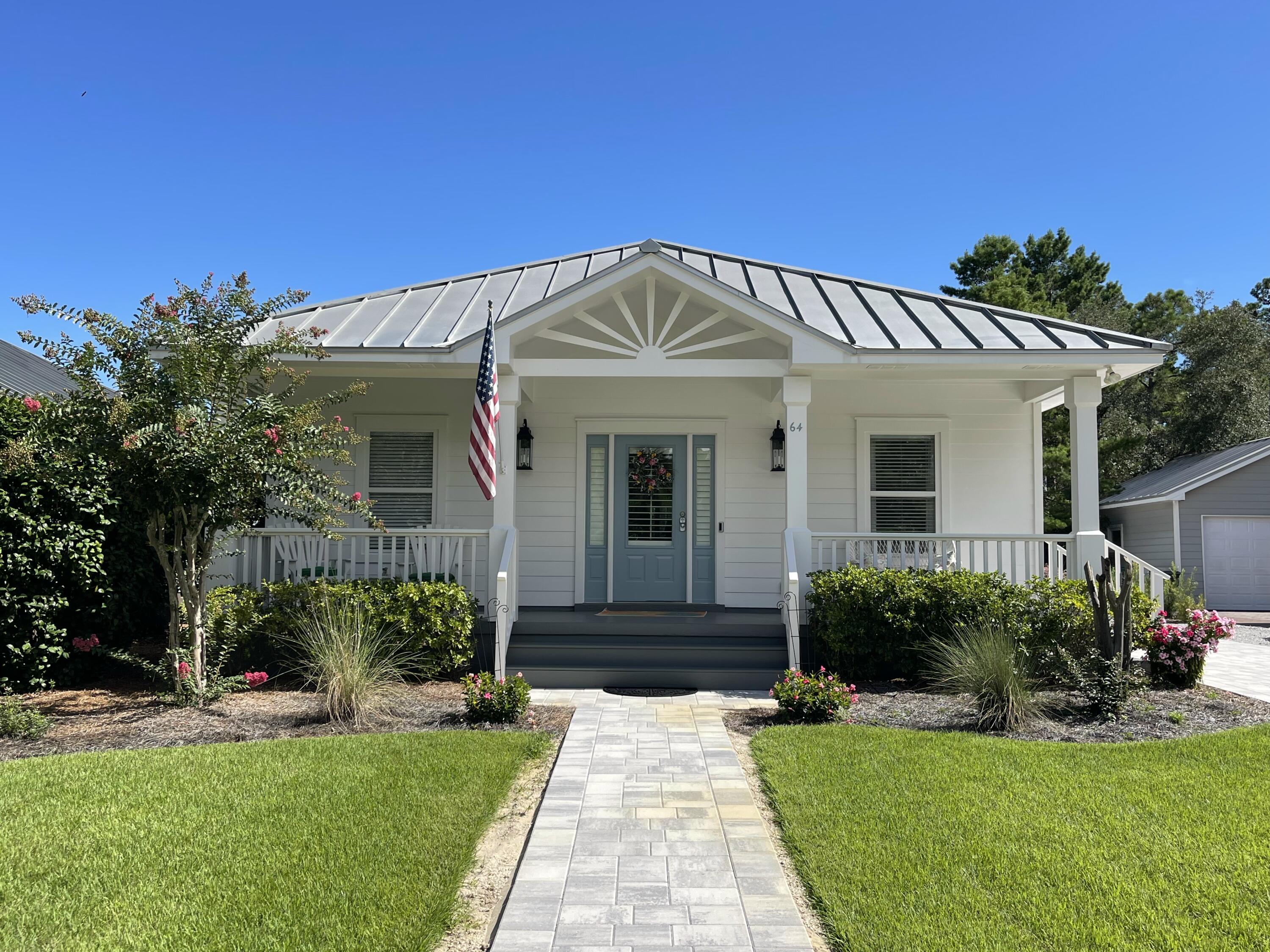 New PRICE! New Look and Improvements! Don't Miss this charming Florida Beach Cottage, with NO HOA!Situated on the West end of 30A and close to Van Butler Elementary School. Nestled in the peaceful neighborhood of Hidden Highlands, you will enter this beautifully maintained three bedroom, two bath home offering the perfect blend of comfort, convenience and coastal charm. Inside you will find an inviting open layout featuring granite countertops with a raised breakfast bar, along with a gourmet five burner, double gas oven. Ideal for anyone who loves to cook or entertain. The cozy living area centers around a custom- built fireplace, and includes a built- in home theater system with speakers throughout, creating the perfect atmosphere for movie night or football game gatherings. Need to work from home or unwind with a good book? Enjoy the light filled sunroom that doubles as a serene home office or a relaxing retreat. Walk out the back steps to your private fenced in backyard ready for grilling or outdoor dining. Whether you are looking for a full-time residence, or a savvy investment, this move-in ready cottage is a Must-See! Don't miss this opportunity to make this home your own! Schedule your showing today.