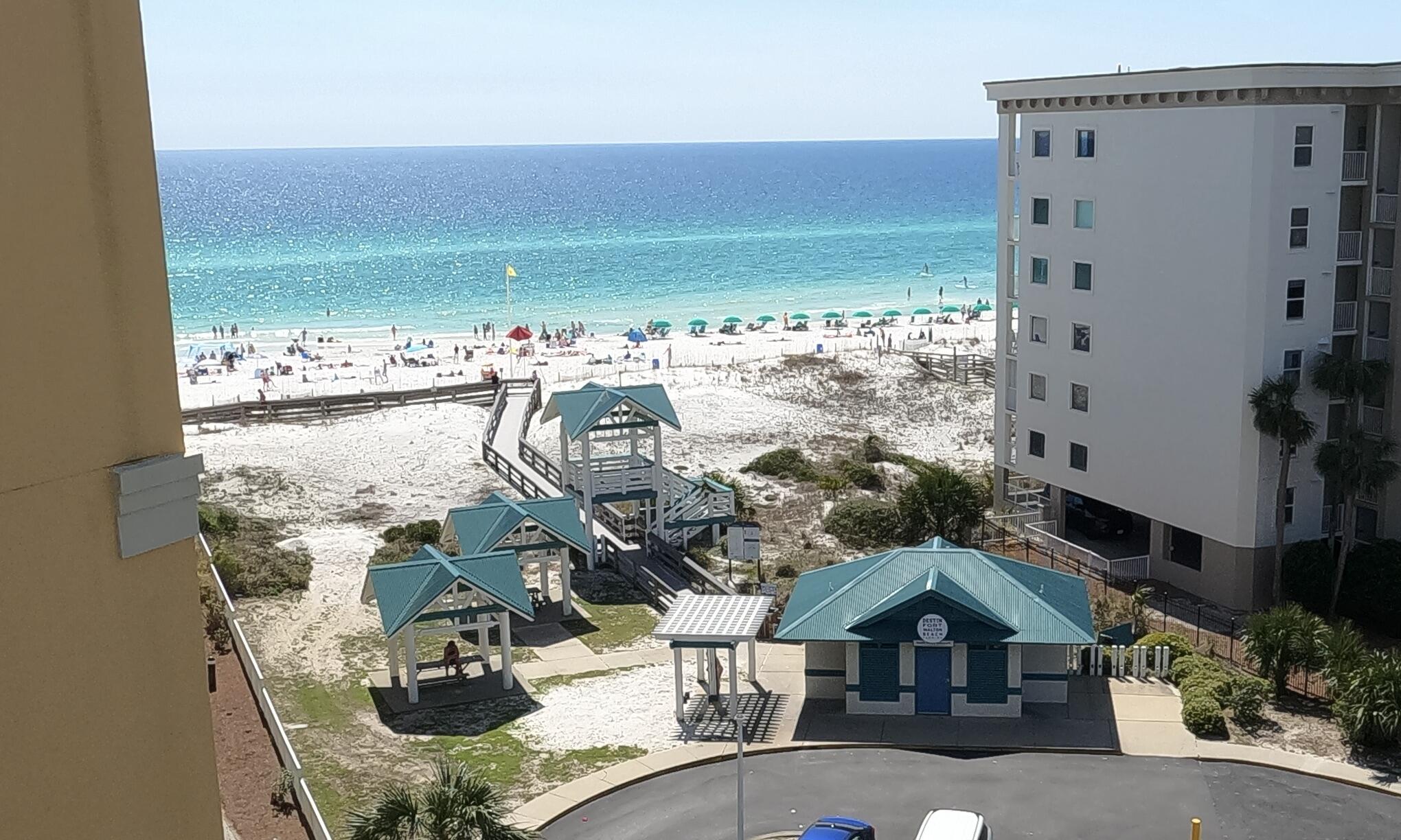 Welcome to beachfront luxury living at its finest! Nestled directly on the Gulf of Mexico, this exquisite condominium offers unparalleled comfort & style. Located within the prestigious Azure Condo community, this 3 bedroom, 2 bath residence is the epitome of coastal elegance. Upon entering, you'll be greeted by an open & airy floor plan that seamlessly blends modern design with beachside charm. The spacious living area features large windows, allowing natural light to flood the space & offering breathtaking views of the Gulf of Mexico . Step outside onto your private balcony & indulge in stunning sunsets & gentle ocean breezes. The gourmet kitchen is a chef's delight, boasting sleek granite countertops, stainless steel appliances, ample cabinet space for all your culinary needs.