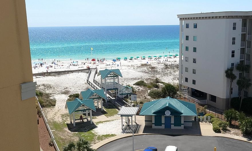 Welcome to beachfront luxury living at its finest! Nestled directly on the Gulf of Mexico, this exquisite condominium offers unparalleled comfort & style. Located within the prestigious Azure Condo community, this 3 bedroom, 2 bath residence is the epitome of coastal elegance. Upon entering, you'll be greeted by an open & airy floor plan that seamlessly blends modern design with beachside charm. The spacious living area features large windows, allowing natural light to flood the space & offering breathtaking views of the Gulf of Mexico . Step outside onto your private balcony & indulge in stunning sunsets & gentle ocean breezes. The gourmet kitchen is a chef's delight, boasting sleek granite countertops, stainless steel appliances, ample cabinet space for all your culinary needs.