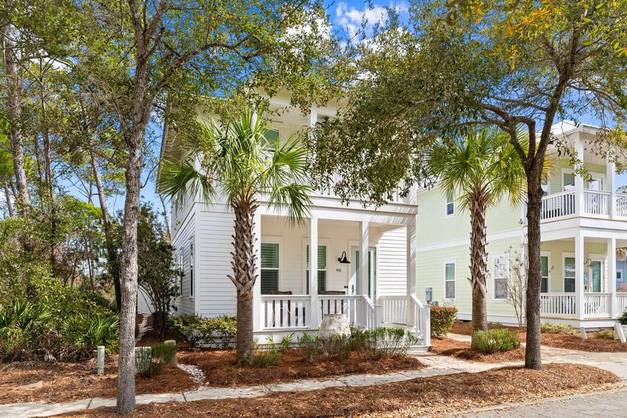 Tucked behind the private gated entrance of Greenway Park, this Evan Hammet design executed by the renowned team at Alan Paul Construction offers a professionally curated design, stunning finishes, and meticulously planned living space. Upon initial approach, the first floor is flooded with natural light showcasing the soaring 10' ceilings flanked with stunning hardwoods and a coastal chic color palette. A gourmet kitchen boasts custom cabinetry flanked with quartz countertops, and a luxury appliance package including a gas range and center island with integrated seating. Synonymous with relaxation, the first-floor primary suite is adorned with custom Seagrass wallpaper and shiplap walls and overlooks the beautiful views of the surrounding greenery creating a true sense of calmness and relaxation. The sumptuous ensuite offers a walk-in wet room. porcelain tile flooring, and dual vanities. A 2nd floor junior suite is accessorized with a private covered terrace and ensuite. A pair of 2 guest bedrooms and a bunk room complete the second level.
 
90 Greenway Park has been meticulously cared for and has never been rented. Residents and Guests can access the beach through either one of the local regional accesses with parking at Eastern Lake, Ramsgate, or One Seagrove Place only a 3 minute golf cart ride, 5 minute bike ride or a less than 10 minute walk away. This home is also equipped with an extended driveway, beach shed and an outdoor shower. The sought-after amenity rich community of Greenway Park affords residents with private gated entrance, walking trails, a community pool and lounge area, and access to the Greenway Park, the "new town center" featuring Wild Olives, Canopy Road Breakfast Cafe, Turbo Coffee, Local Cantina, Pecan Jacks Jonah Allen Art Gallery, local boutiques and access to the State Forest.  Impressive rental potential of $90K/year coupled with the custom finishes and upgrades makes this home is a compelling opportunity for both investors and second or full-time residents alike. Inquire today to arrange a private viewing and start living the coastal lifestyle you deserve.