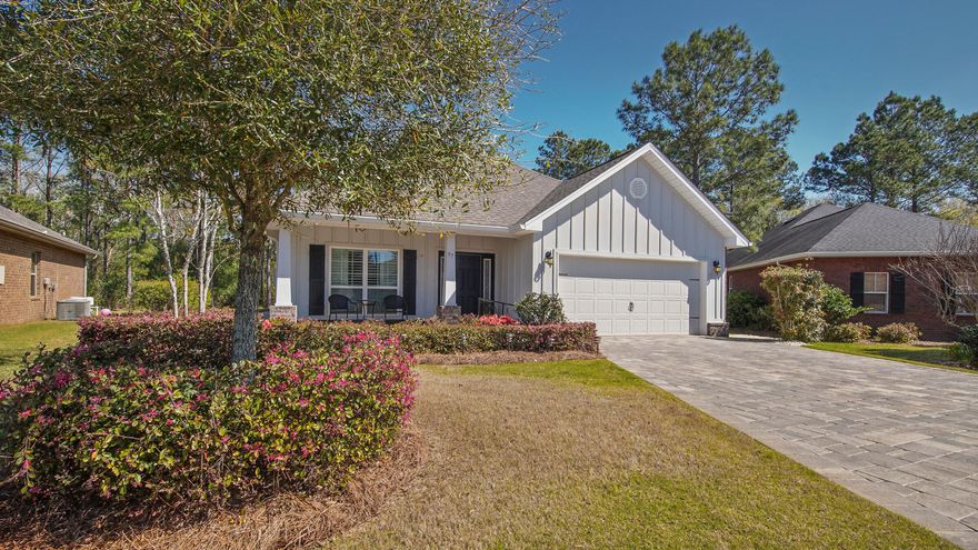 *MULTI OFFERS* This property has so many upgrades: premium cul-de-sac lot that backs up to The Preserve, the beautiful paver driveway which extends to the front porch, sidewalks around the entire house, pavers in backyard with stone fire pit, whole house gutters, mostly brick exterior with Hardy front, plantation shutters throughout, gas fireplace, wood look tile throughout, no carpet, granite counter tops, tile backsplash, SS appliances, gas stove, under cabinet lighting, beautiful cabinets, lots of crown molding, trey ceilings, bath fitter tub with jets, walk-in showers in both baths, washer and dryer convey, laundry sink in garage, pull down stairs to attic and even comes with plywood for windows (hurricane protection). Must See this one!