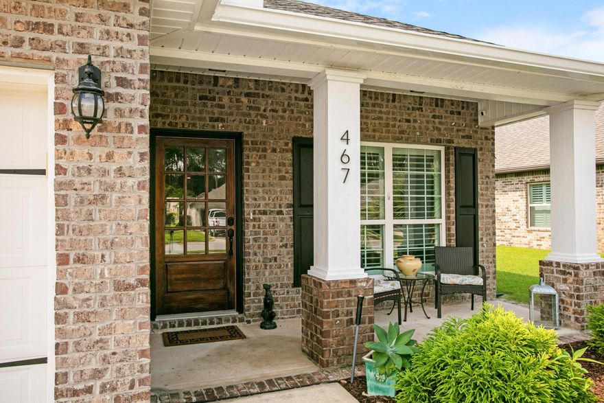 This is the one you have been waiting for on a pond in Driftwood Estates! You will be impressed when you walk in the beautiful front door that so many upgrades have been done including but not limited to quartz countertops in kitchen and all baths, backsplash in kitchen and extended island, new LVP flooring throughout, custom plantation shutters throughout, new lighting, new sinks, new faucets, gorgeous landscaping in front and back with fenced backyard and a screened back porch with a gorgeous view of the pond. This functional floor plan has a multi purpose flex room in the front of the home, two spacious guest bedrooms and a large master bedroom on the back of the home so you can wake up to your view of the serene pond. Custom hurricane shutters for all windows included. Dues are. only $227 per quarter and include a community pool, numerous ponds, street lights, and sidewalks. There is a park less than a mile away with tennis courts, pickle ball courts, basketball courts, soccer field, walking track, picnic area and playground. Come take advantage of all this beautiful neighborhood has to offer. You will be within 3 miles of Ascension Sacred Heart hospital, medical offices, and lots of shopping, restaurants, and theater in Grand Boulevard shopping center. 
A termite bond is in place and paid up until June 2024 and is transferable. 
Buyer to verify all dimensions. 