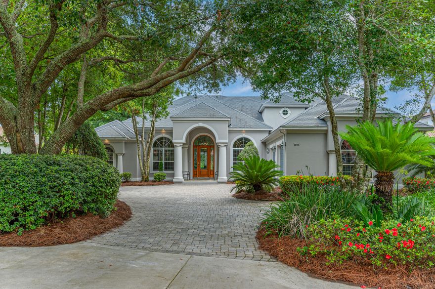$95,000+ Price Improvement. Life in Florida, coveted by many, is at its best with the seamless blend of indoor and outdoor spaces. Ideally located within the gates of Kelly Plantation, this golf course home defines that relaxed Sunshine State of mind with comfort, privacy and style. A wall of glass folds away to connect high-ceilinged living/entertaining spaces with the equally grand screened outdoors -- framed by graceful spreading oak branches and lush fruit trees. The 30' X 70' outdoor space offers a full-size pool; 6-seat hot tub; plentiful sitting areas and dining space; an outdoor kitchen that rivals the impressive indoor one. The three bedrooms, including the primary, on the first level is PLEASE CONTINUE READING