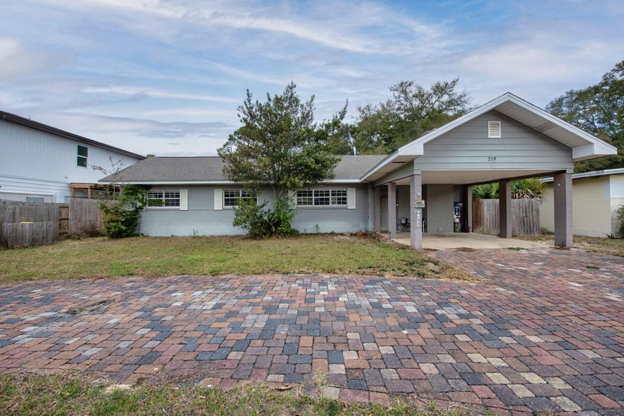 Imagine living just minutes from the beach in a home that's already been updated and ready for you. This 4-bedroom, 2-bath brick home in Fort Walton Beach combines solid construction with modern updates completed in 2018. Located in the Park Place subdivision, it offers an ideal balance of comfort, space, and everyday convenience. The interior features a practical, open flow with generous bedroom sizes and plenty of natural light. The primary suite includes a walk-in closet and private bath, while the additional bedrooms are perfect for family, guests, or flexible use. A centrally located full bath with tub/shower combo adds convenience for the rest of the home. Step outside and you'll find one of the property's standout features the lot backs up to Ferry Park with private access directly Ferry Park offers walking trails, playgrounds, tennis courts, basketball courts, a community center, open green space, and recreational facilities giving you an extension of your backyard without the upkeep. At home, you'll also enjoy a fenced yard with a fire pit and plenty of space for entertaining, along with a covered patio perfect for grilling or unwinding after a day at the beach. With quick access to Eglin AFB, local schools, shopping, and dining, this home checks all the boxes. Don't miss your chance to tour this Fort Walton Beach gem, schedule your showing today.
