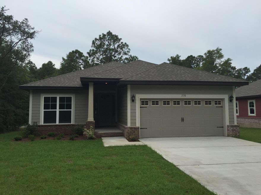 Presale. 4 or 3BR with office. . Craftsman style home on quiet street in Canopies! Hardiboard exterior with brick skirt, 2 car garage and nice covered back porch. Interior 9' ceilings. Walk to community pool and playground. Builder offers 1, 2 and 10 year warranty.