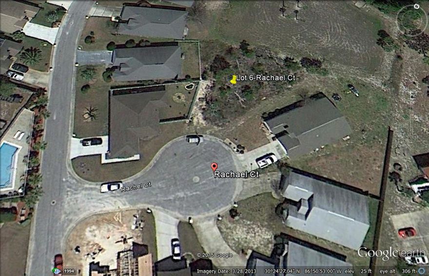 Build your dream home how you want it with this flexible lot space. This is the last lot left on a quiet cul-de-sac in Fountainview. No neighbors behind you, and you can see the pool from your driveway! Seller has paid 2015 yearly HOA fee. Just 10 miles west of Hulburt Field, your commute to work will be quick!The Fountainview subdivision has gorgeous homes and features a community pool, underground utilities, street lights, city water and sewer.