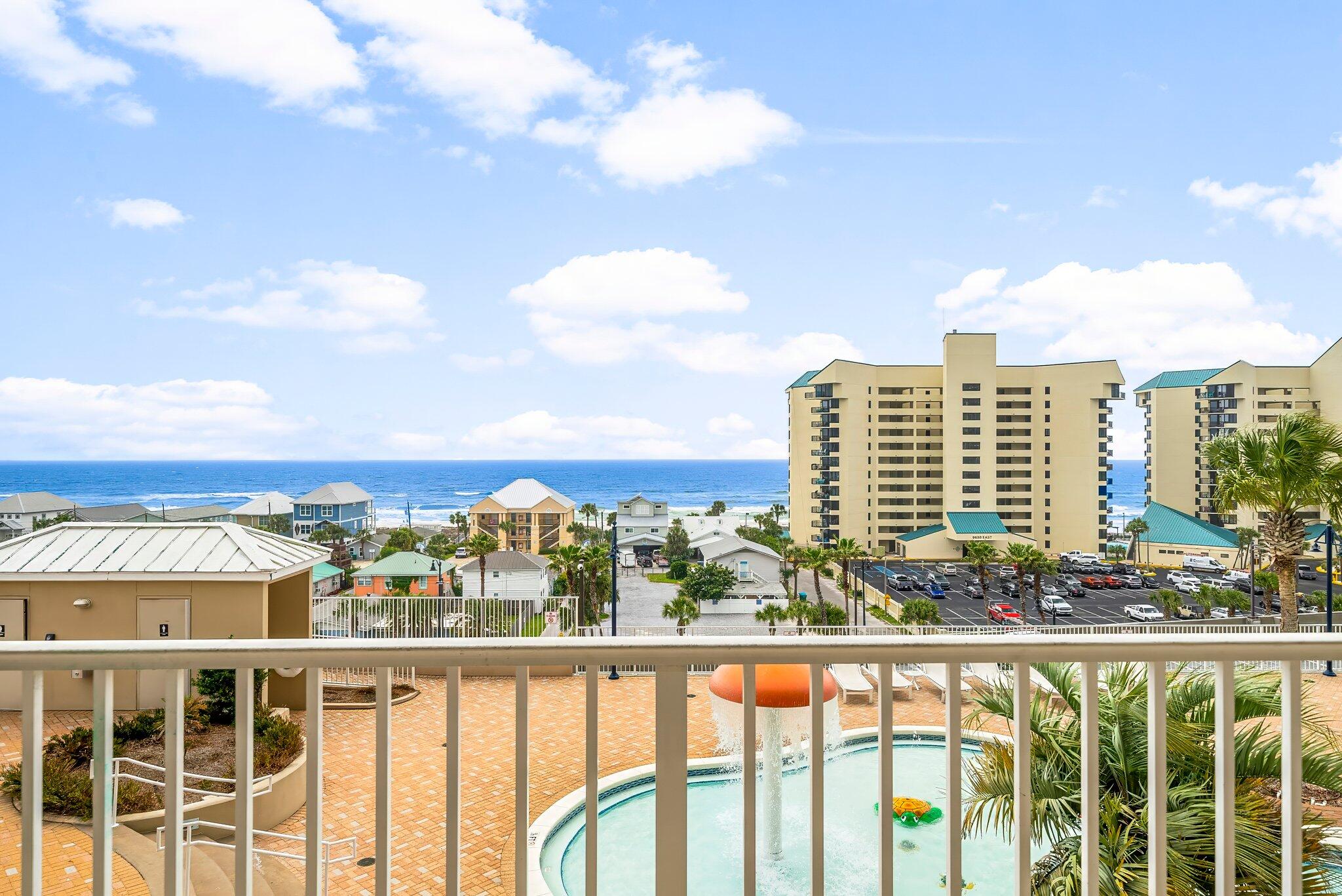 Welcome to one of the best located condos in the building. This EPIC end-unit three-bedroom condo combines STUNNING GULF views, a huge wrap around balcony, and an IDEAL location on the low fifth floor just one floor above an amazing pool and owner parking deck. With 1483 sf, three bedrooms, three full baths, and bunk room this condo provides ample room for up to ten people. This rental machine provides your guests an amazing place to stay with easy access to amenties and just a short walk across the street to the beautiful beaches. In addition to easy beach access, Laketown Wharf is in the heart of shopping, dining and entertainment. Offering five pools, fitness center, 52000 sf boardwalk, covered parking, restaurants, as well as private beach access, and Walmart very nearby, you and your guests will have everything you need for an amazing stay. Many people also live full-time in Laketown Wharf so making it your home, or second-residence is a viable option. Fully furnished and rental ready! LOCATION! LOCATION! LOCATION! Make this incredible condo yours!