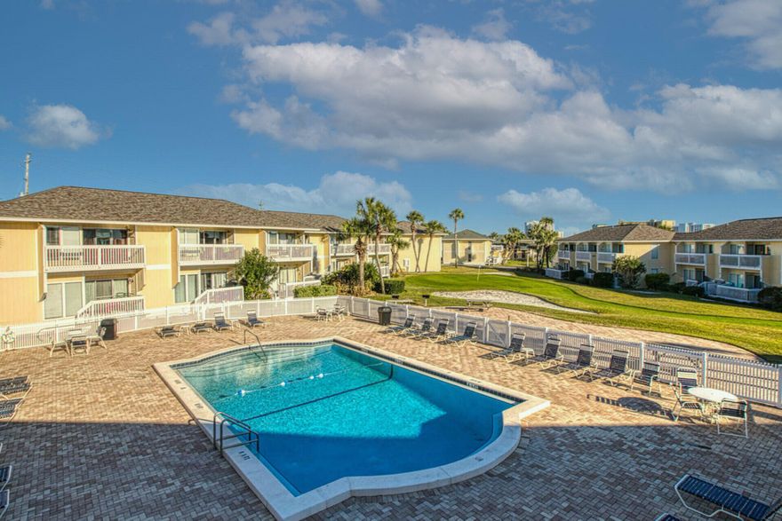 This lovely first floor  condo puts you in the heart of Destin and has great beach access. View of executive golf course and one of the pools from the back deck.  Make vacation memories and you can also cash in on $$$ rentals. Onsite restaurant and marina.  Tennis courts, shuffle board, multiple pools, seasonal beach bar and grill.  Many fun attractions in the area. Buyer to confirm information.