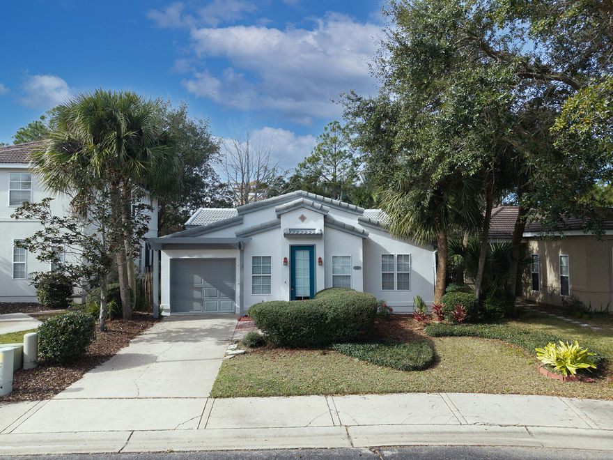 Every morning begins with life at the beach. Tucked inside the Tuscany community on Destin's east end, this home sits just half a mile from the beach--just enough to feel the coastal rhythm, yet removed from the bustle. The neighborhood wakes quietly, designed for those who value long-term living and a true sense of home.Step inside and the space opens up, welcoming you with high vaulted ceilings that let sunlight drift easily from room to room. The home unfolds across 1,502 sq. ft., where three comfortable bedrooms and two baths create a setting meant for both everyday living and entertainment. The kitchen, finished with elegant quartz countertops, becomes a natural gathering place--whether it's slow mornings with coffee or evenings spent sharing stories after a day by the water. Care has been poured into the home, evident in the new roof installed in 2024 and the fresh interior and exterior paint gives everything a clean, refreshed feel. There's comfort in knowing the important updates are already done, leaving nothing but the enjoyment of living here. A one-car garage adds simple convenience, rounding out a home designed to feel effortless.

Life in Tuscany moves at an easy pace. From here, you're moments from Destin's white-sand beaches, top-rated schools, premier golf courses, shopping, and a dining scene that ranges from upscale coastal cuisine to relaxed beachside favorites. And at the end of the day, you return to a neighborhood that feels settled, peaceful, and intentional.

At 108 Mantero Way, the story isn't just about a houseit's about mornings that start unhurried, days shaped by sun and salt air, and evenings that end in a place that truly feels like home.