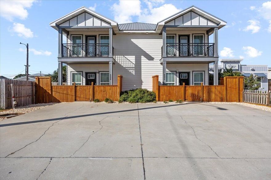 Don't miss out on this Incredible opportunity to own a newer construction duplex just across from the white sands of Panama City Beach. Built in 2017 and fully furnished, this property features two identical units, each offering 5 bedrooms, 3 full bathrooms, open-concept living and dining areas, and modern kitchens with granite countertops and stainless steel appliances. Each unit includes a first-floor bedroom, an upstairs master suite with private Gulf-view balcony, a bunk room, and two additional guest rooms. Durable luxury vinyl plank flooring throughout and a light, coastal design make this an ideal vacation home or rental. Rental projections of both units combined are $380k+ first year, and $470k+ second year! Enjoy water views from your balcony and relax under the patio in the back yard. Private driveways provide ample parking and the beach is just a short walk across the street via a public access point.
Whether you're looking for a high-performing short-term rental, a multi-family beach getaway, or a live-in-one, rent-the-other setup, this turnkey duplex is ready to go.