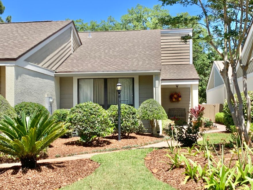 Have you been looking for that perfect single family with a 2 car garage and a golf cart pad too? Golf cart is included! L'Atrium is your ideal neighborhood and you will not find a more perfect house than this 3 bedroom 2 bath. They even added a family room to make it even more perfect and all on one level too.The updated kitchen has stainless appliances, a big sliding glass pass through window to the patio area and lots of light coming in. A separate dining room is just off the living room and it has vaulted ceilings.This beautiful home is being sold furnished and ready to occupy. It is not occupied and it can be shown with just a phone call. Neighborhood just had gas lines run so you can add an outside gas grill or a fire pit. 30 day rentals allowedCall today you will be happy you did