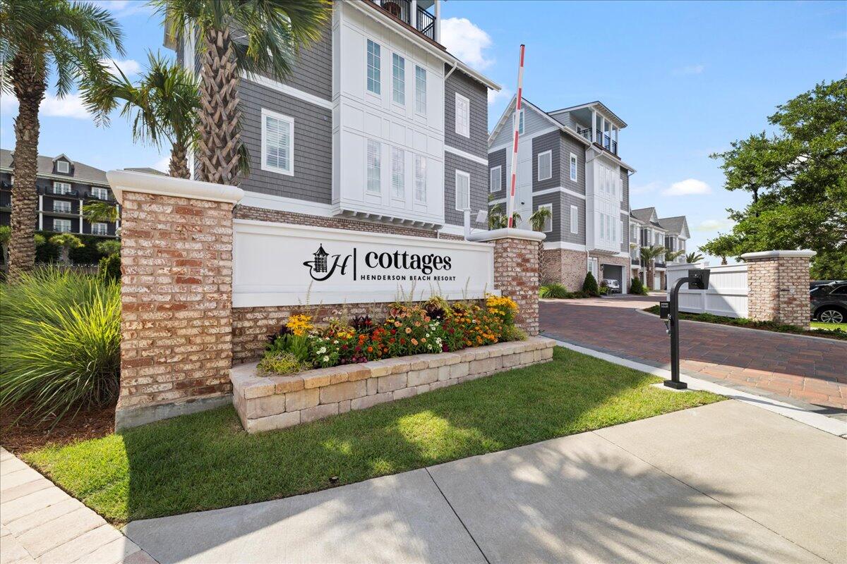 Introducing the Cottages at The Henderson Beach Resort, a privately gated array of thoughtfully designed homes. An elegant resort living retreat that is as unique as it is beautiful. An exciting Pre-Construction opportunity! Lot 2 will have some PARK & GULF VIEWS!! The Henderson Hotel offers a full service spa, six on-site dining options, multiple bar options, in-room dining, a coffee shop and ice cream bar, and much more. Combine that with on-site Resort Property Management and 24 hour maintenance services - it is a truly Effortless Resort Lifestyle. The homes offer exceptional features such as a rooftop amenity deck and lounge area, professionally designed interiors, and ship-lap siding feature walls in selected rooms and spaces. Beach Craftsman trim is masterfully combined with accents & beautiful architecture. The residences will feature 10 ft ceilings, high-end fixtures, stainless steel appliances, quartz countertops in kitchen & baths, cypress accents in kitchen, All-wood cabinetry, solid core interior doors, interior garage parking and many more fabulous appointments. The cottages are located on and adjacent to the amazing new Resort Club Pool and lazy river, On Deck Bar & Grill, the Resort Clubhouse with fitness center and event space, and steps from the Club's spacious lawn area with activities for the whole family. Enjoy the Resort Lifestyle- You deserve it!