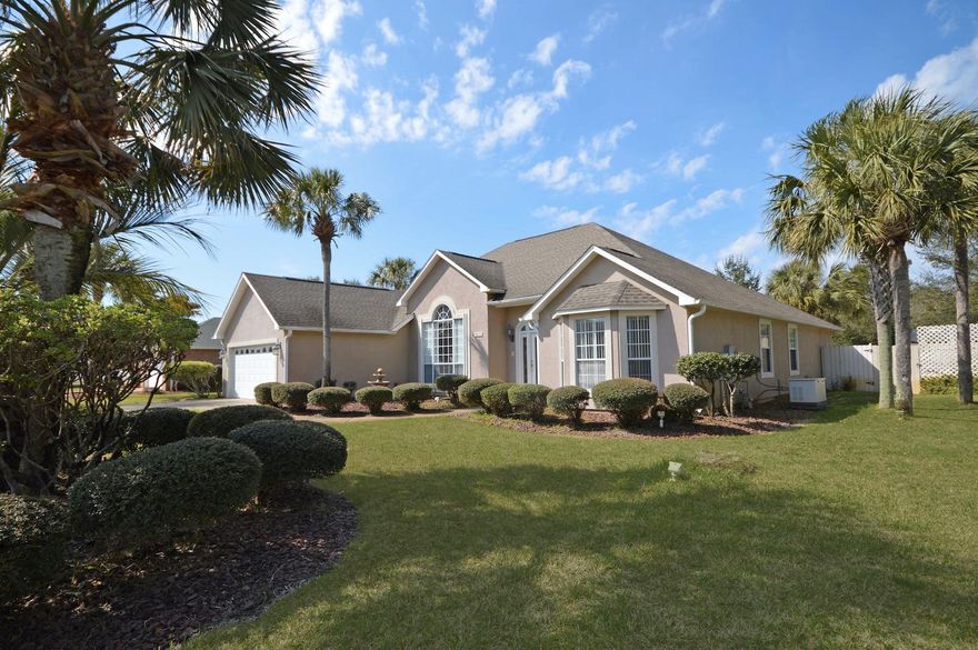 This custom built Home features 2391 Sq.ft., 4 bdrms, 3 full Baths, inground pool maintained by local pool company. Extensive interior Upgrades and Upgraded 15 Seer HVAC and whole house generator. From the exquisite leaded glass door entrance and foyer to the impressive high ceilings and open spaces leading to a spectacular poolside area, this home has it all. The huge living area with a natural gas fireplace, styled with beautiful tile. Gorgeous custom crown molding with applique crescents are highlighted by plenty of recessed lighting. You will be impressed with the formal dining room with a massive 5 foot chandelier and the open floor plan offers an easy entertaining venue. The spacious kitchen area is adjacent to the breakfast area and is connected to the living area by