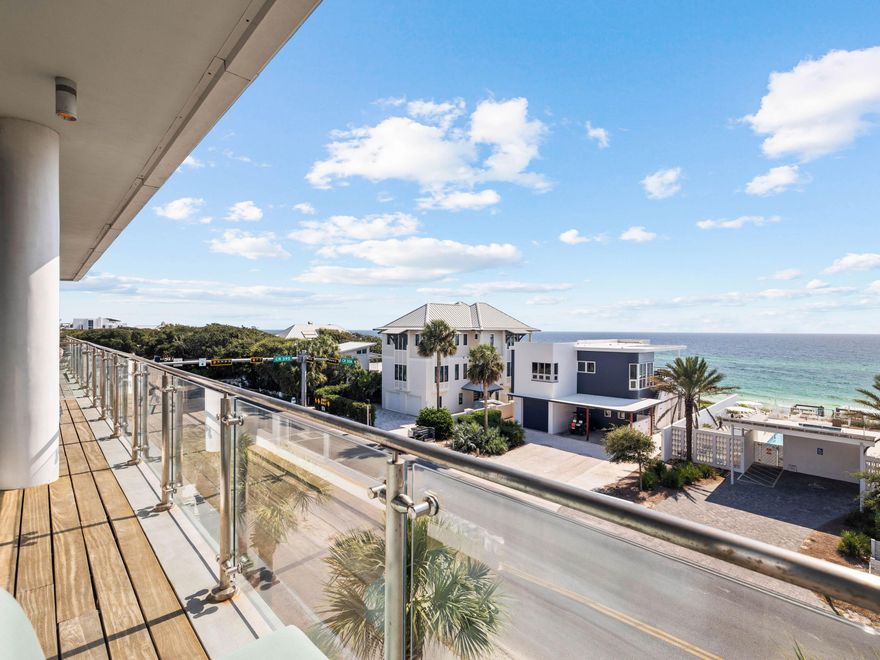 With private beach access, a beachfront pool, and gorgeous gulf views from the living room and balcony, this luxury condo could be the perfect second home or vacation escape. Built in 2017, it has contemporary architecture, with floor-to-ceiling windows flooding the property with natural light. Three spacious guest suites are located right inside the entrance, each with a walk-in closet, ensuite bathroom and independent climate control system. Plantation shutters ensure a sound night's sleep. The largest suite includes an oversized shower-tub combo and access to a private balcony with stunning gulf views. The fourth bedroom is equipped as a bunk room for four additional guests.