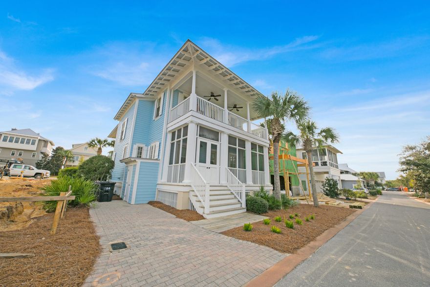 Located in the sought-after neighborhood of Cypress Dunes, this furnished and spacious home with Gulf Views, charmingly named ''The Blue Angel Beach House'', has been almost completely updated with new hardwood floors throughout, Interior paint, new furniture and a list of other upgrades. This beautiful home has 4 bedrooms, including 2 Master Bedrooms on the 1'st and 2'nd Level, a large bunk room, 4.5 baths, and an office space. The 2 screened in porches and 2 over-sized balconies offer spectacular views of the adjacent Topsail Hill State Park, Community Green Space and the Gulf of Mexico! The abundance of windows supplies plenty of natural light which also allows you to enjoy the beauty around you. This home is conveniently located near the Amenity Center that offers an amazing...