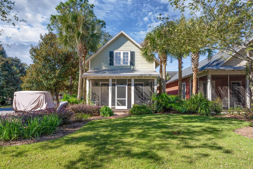 NEW PRICE...UPDATED FLORIDA COTTAGE IN THE BUNGALOS AT SANDESTIN GOLF AND BEACH RESORT. This Charming Open Floor Plan Cottage has 3 Bedrooms &  3 Baths has Recently been REMODELED with New Chef's Kitchen with Top of the Line Appliances, Stained Oak Hardwood Custom Cabinets, Silestone Quartz Countertops with a Full Quartz Slab Back Splash, and Beautiful Open Shelving. New 9' Wide Plank French Oak Hardwood Floors thru out the house. Master Bedroom and Ensuite on the First Floor with 2 Bedrooms and 2 baths Upstairs. This Charming Cottage can be a Wonderful Primary or Secondary Home. Short term Vacation Rentals are Allowed in the Neighborhood. Rental Projections of $45-$55,000 a year.