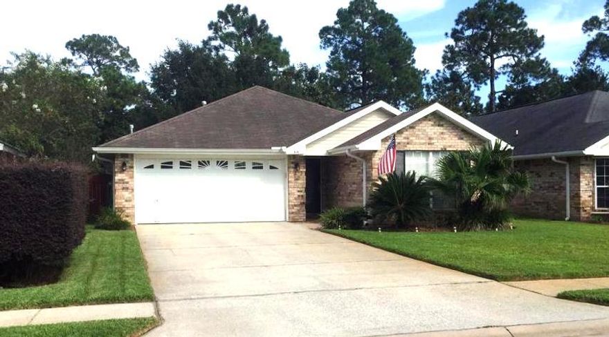 Fabulously updated Emerald Village home. This one absolutely will not be on the market long. Emerald Village is just outside the back gate to Hurlburt AFB and a quick drive to Eglin AFB. Neighborhood has sidewalks and is great for running or bike riding. Home has paver walk way in front and covered patio in the privacy fenced back yard. Upgraded cabinets and tops throughout, upgraded flooring and newer neutral color palate, bedroom closets have built in organizers. Be sure to take a little extra time when viewing this home to take in the features like, soft close drawers, under cabinet lighting, high end counter tops, etc. Some photos from previous listing to show detail. Put this one on your short list. Buyer to verify all details they determine to be important to them.