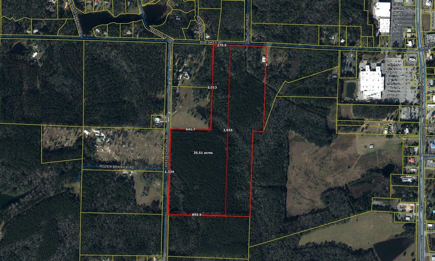 Good development parcel with plenty of road frontage on Steel Church and Bob Sikes.