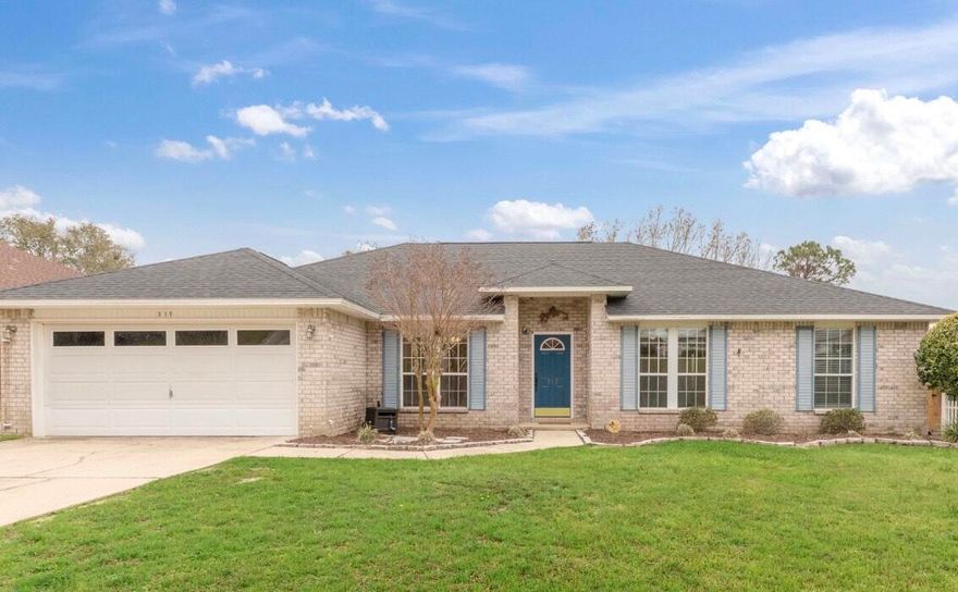 3% Closing Cost assistance! $5K floor credit. Custom Built w/NEW ROOF in established Antioch Estates in SOUTH CRESTVIEW with NO HOA! BRICK home, well over 1900+ square feet, on .26 ACRE LOT!  Slit floor plan for privacy/space.  Plus enjoy a light and bright kitchen (photos don't do it justice) with moveable island/breakfast bar, dining area overlooking the spacious backyard with NO backyard neighbors (nature preserve)! All this PLUS A FLEX ROOM-formal dining area, sitting area, gaming room, office, playroom- The choice is yours! Need space? Check out the OVERSIZED ATTIC w/shelving and automatic fan. This home also includes a TERMITE BOND renewed MAY 24!  Freshly painted in March 24, Systems are well-maintained. Master suite q/walk-in closet, garden tub w/sep. shower, dbl vanity, and more.