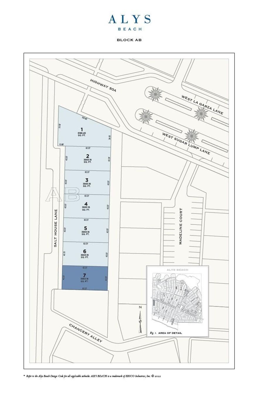 Alys Beach is pleased to announce the offering of our new lot AB7. Located on the beach side of Scenic Hwy 30A fronting a pedestrian path that leads to Bela Gray Green and beach access.