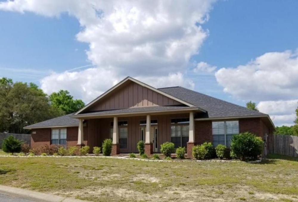 Gorgeous brick craftsman style 4 bedroom 3 bath home, large 1/2 acre lot. Room for a Pool in the fenced backyard. 3-car garage, open floor plan, split bedroom design. Tile in all wet areas. Kitchen has solid maple cabinetry with crown, stainless appliances, granite countertops, and a walk-in pantry. Master suite features trayed ceiling, large master bath with double vanities, garden tub, separate shower, 2 walk-in closets and linen closet. The 4th Bedroom is located in its own wing with a 3rd full bath, perfect for use as a guest or mother in law suite, flex room could be used as office or Man Cave. Separate Formal Dining Room. Easy commute to downtown Crestview, Eglin AFB, Duke Field, and 7th Special Forces Group!