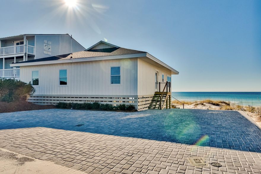 Fall back to the roots of Inlet Beach in this totally renovated Gulf front cottage. This quintessential beach home has been taken down to the studs and completely remodeled. New HVAC, totally remodeled kitchen with Viking appliances, new furnishings package, new decking, pavers, exterior siding, electrical, updated baths, ship lapping throughout, new bunk room, and a modified laundry to include an extra bath! Be swept away with the charm and luxury of this coastal beach cottage, the views will leave you speechless. Enjoy easy access to Rosemary Beach and all the east end of 30A has to offer. The home is also convenient to Lake Powell and shopping at Pier Park.