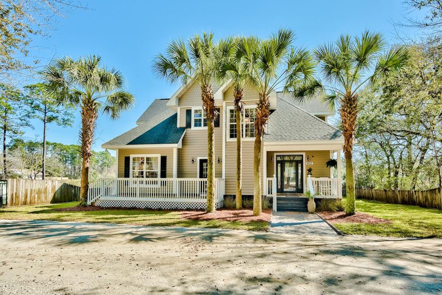 Phenomenal Bayou front home situated on an expansive lot offering nearly 3/4 of an Acre of true privacy. There is fantastic curb appeal with the newly landscaped entrance with plenty of parking, paver stone walkway, and beautiful oaks & palms. This 3-bedroom, 2-bath home has custom details throughout setting it apart from the rest. Upon entering the home, you are greeted with breathtaking panoramic views of Mallet Bayou with glass windows & sliding doors spanning across the home. The 22 ft. cathedral ceiling allows the home to feel very grandiose & spacious and there is fantastic natural light. Additions like the solid pecky cypress mantle, faux beams & castle stone surround, incredible fireplace, knotty alder cabinet built-in's and plentiful outdoor spaces are just a few of the features!