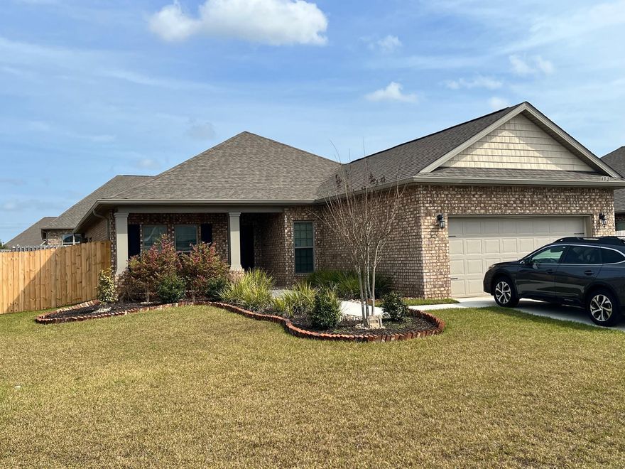 Stunning 4 bedroom 2 bath home ready for you to call it home. This home boasts a flex room as you walk in. Massive living room which opens to the kitchen making it great for entertaining family and friends. The split floor plan provides privacy as you retreat in your master suite. The laundry room is located in the center of the home making it easy to handle the dreaded laundry day. Huge covered back porch great for grilling out and enjoying your morning coffee watching as the family dog and kids play safely in the fenced in backyard. Some other features to note are granite countertops throughout, trayed ceilings, immaculate landscaping, painted garage floor, and just about looks new! Schedule your showing today.