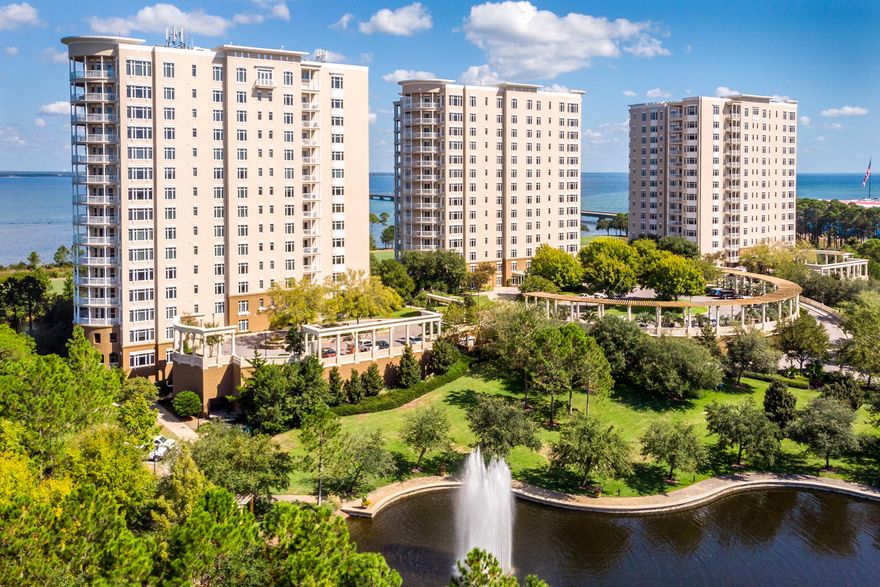 PRICE JUST REDUCED! Stunning Choctawhatchee Bay views from this 5th floor Barclay unit, an exclusive condominium residence located in building 3, which is the preferred building because of its quiet surroundings of lush green space. The residences of One Water Place at Kelly Plantation simply redefine condominium living. This floorplan, known as the Barclay plan, offers the best views upon entry from your semi-private elevator! As you proceed through the double doors from your vestibule, you are welcomed by fabulous views of the Choctawhatchee Bay and the signature 4th hole of the renowned Kelly Plantation Golf Course. These views are also seen from the living room, dining room, kitchen, and master bedroom. The open floor plan yields 10 foot ceilings in the main areas...(floorplan uploaded