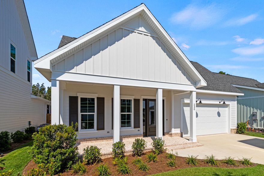 Back on Market and Move-In Ready! With the newly extended front porch, this enhanced Brady has all of the curb appeal! Recently completed and nestled on a premium lot with Natural Habitat Views, this upgraded 3-bedroom, 2.5-bath home offers the perfect blend of luxury and tranquility. Featuring an open-concept design, a private study, and a spacious 2-car garage, this home is thoughtfully crafted for modern living.Upgrades and Features include: Bosch stainless steel gas appliances, exhaust vent hood, microwave drawer in island, under cabinet lighting in the kitchen, cabinets on the backside of the extended island for abundant kitchen storage, built-in cabinets in the laundry room, Melamine wrapped closet shelving, a tankless hot-water heater, attic pull-down stairs for easy access, a gas stub for an outdoor grill, concluding with an extended screened back porch just off the living room to enjoy the peaceful view of the communities natural habitat.

The Watersound Origins community is one of South Walton's most coveted neighborhoods for its exceptional amenities, beautiful new homes, and prime location. Amenities include the Village Commons pool & fitness center, sports courts including tennis and pickle ball, miles of nature trails, unlimited golf, and lots of green space for outdoor play. The all new Watersound Town Center brings a new level of excitement and convenience to the community with a Publix Super Market, delicious restaurants, healthcare facilities, and more right at the entrance to the neighborhood!