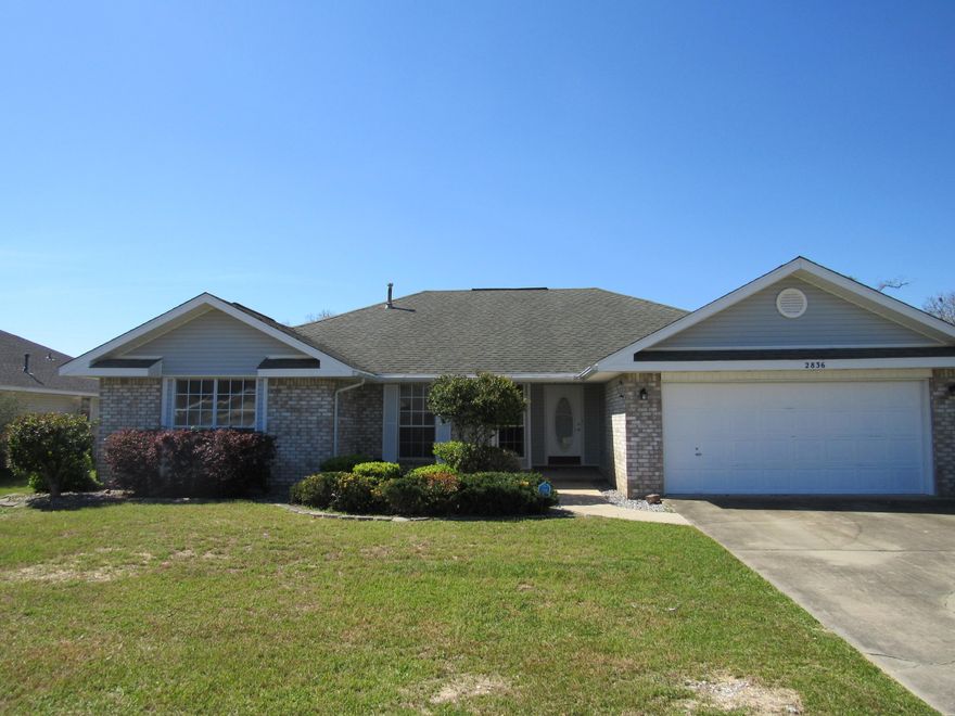 DON'T MISS THIS ONE!! JUST SOUTH OF I-10 & CLOSE TO ALL BASES, BEACHES ETC!! COUNTY TAXES TOO!! This 3/2/2, 2018sf home is located in Cherokee Bend. You will especially love the size of the bedrooms, but the rest of the house is just as impressive. Well laid out floorplan with formal dining, large family room, and huge open kitchen/breakfast area with plenty of counter, pantry, island & cabinet space and check out the size of the laundry.(washer & dryer stay also). Laminate, tile & newer carpet adorn floors. Step outside under a large covered patio, privacy fenced back yard oasis & a HUGE above-ground pool. Side storage room too. CALL TO SET YOUR APPOINTMENT TO SEE THIS HOME TODAY!!