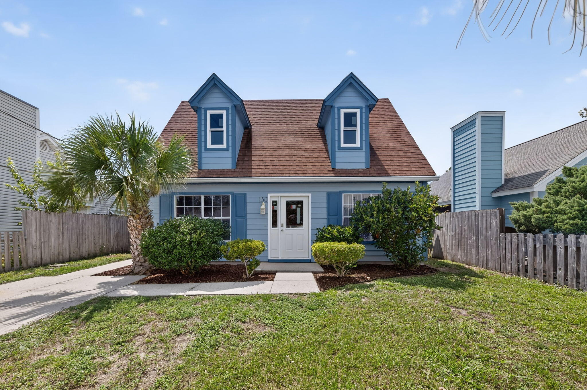 *Presented with staging furniture* Welcome to 150 Beach Drive in Fort Walton Beach, a beautifully updated home located just minutes from Eglin AFB and Hurlburt Field, making it ideal for active-duty military and DOD personnel. Conveniently situated near everyday essentials, with Publix just across the main road and zoned schools including Shalimar Elementary, Pryor Middle School, and Choctaw High School, only a short drive away. Renovated in July 2025, this property offers a host of upgrades including a brand-new water heater, fresh interior and exterior paint, and remodeled showers in both bathrooms. The home features a split-bedroom floor plan with a spacious primary suite located on the main level, offering dual step-in closets, a ceiling fan, a double vanity, and a tiled tub/shower combo. The kitchen boasts granite countertops, recessed lighting, and a galley-style layout with a convenient laundry closet, flowing seamlessly into a dining room enhanced by crown molding and chair railing. Downstairs, you'll find easy-maintenance tile flooring and abundant natural light throughout. Upstairs offers laminate wood flooring, two generous bedrooms with ceiling fans, ample closet space, and additional attic storage. Enjoy peace of mind with some impact-rated windows and a secure front door. Outside, a privacy-fenced backyard includes a sizeable shed, perfect for extra storage. Schedule your private showing today!