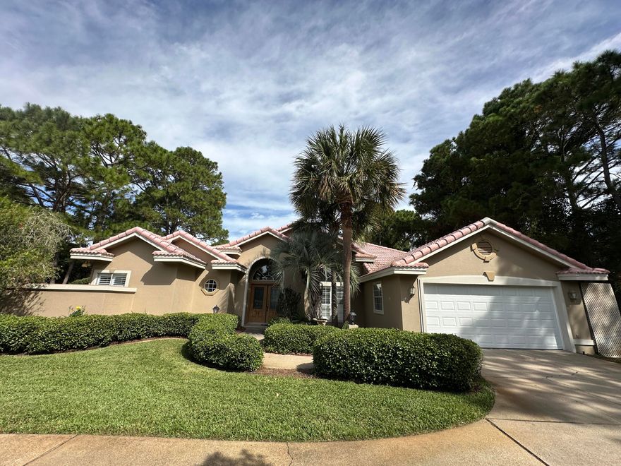 Enjoy the exceptional location of 472 Indigo Loop within the gates of Emerald Bay!! The home is situated between the picturesque #6 and #12 tee boxes, which positions golfers hitting away from the residence. Exterior features include: a spacious screened-in lanai with swimming pool and jacuzzi, lush landscaping and expansive views of the Emerald Bay golf course. Interior features include a gourmet kitchen, stainless steel appliances, high grade mill work, stacking/sliding glass windows out to the lanai and large master bathroom. Home is being sold fully furnished. Motivated seller