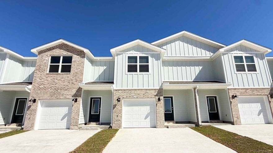 Welcome to your dream coastal retreat! Nestled in an ideal location across from the Gulf Breeze Zoo, Soundview Point Villas is only a short drive from the pristine beaches of Pensacola and Navarre. This New Townhome community will feature a gorgeous community pool, cabana, playground, and have streetlights. The Palm Interior Unit is a 2-story townhome that boasts 3 bedrooms, 2.5 baths with an open design that is perfect for entertaining. The kitchen is presented with quartz countertops, a large island bar, pantry and all stainless-steel appliances offering style and functionality. Bedroom 1 is located on the second floor as a private retreat with a spacious walk-in closet and a beautiful adjoining bath. Interior features also include EVP flooring with frieze carpet in the bedrooms.
