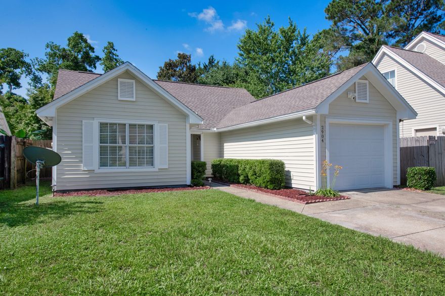 Experience the perfect blend of comfort and style in this beautiful three-bedroom, two-bath home located in the heart of Green Acres, Ft. Walton Beach. Step into a spacious living area highlighted by a stunning wood-burning fireplace and vaulted cathedral ceilings. The modern kitchen, featuring stainless steel appliances and a convenient breakfast bar, is ideal for family gatherings and casual dining. Throughout the home, luxury vinyl plank flooring adds a touch of refinement. The main bedroom is a private sanctuary with an ensuite bathroom, offering an oversized vanity and a separate tub and shower. Outside, the home boasts durable vinyl siding, white shutters, and meticulously maintained landscaping. This move-in ready home is a must-see for those seeking both elegance and comfort. Experience the perfect blend of comfort and style in this beautiful three-bedroom, two-bath home located in the heart of Green Acres, Ft. Walton Beach. Step into a spacious living area highlighted by a stunning wood-burning fireplace and vaulted cathedral ceilings. The modern kitchen, featuring stainless steel appliances and a convenient breakfast bar, is ideal for family gatherings and casual dining. Throughout the home, luxury vinyl plank flooring adds a touch of refinement. The main bedroom is a private sanctuary with an ensuite bathroom, offering an oversized vanity and a separate tub and shower. Outside, the home boasts durable vinyl siding, white shutters, and meticulously maintained landscaping. This move-in ready home is a must-see for those seeking both elegance and comfort.