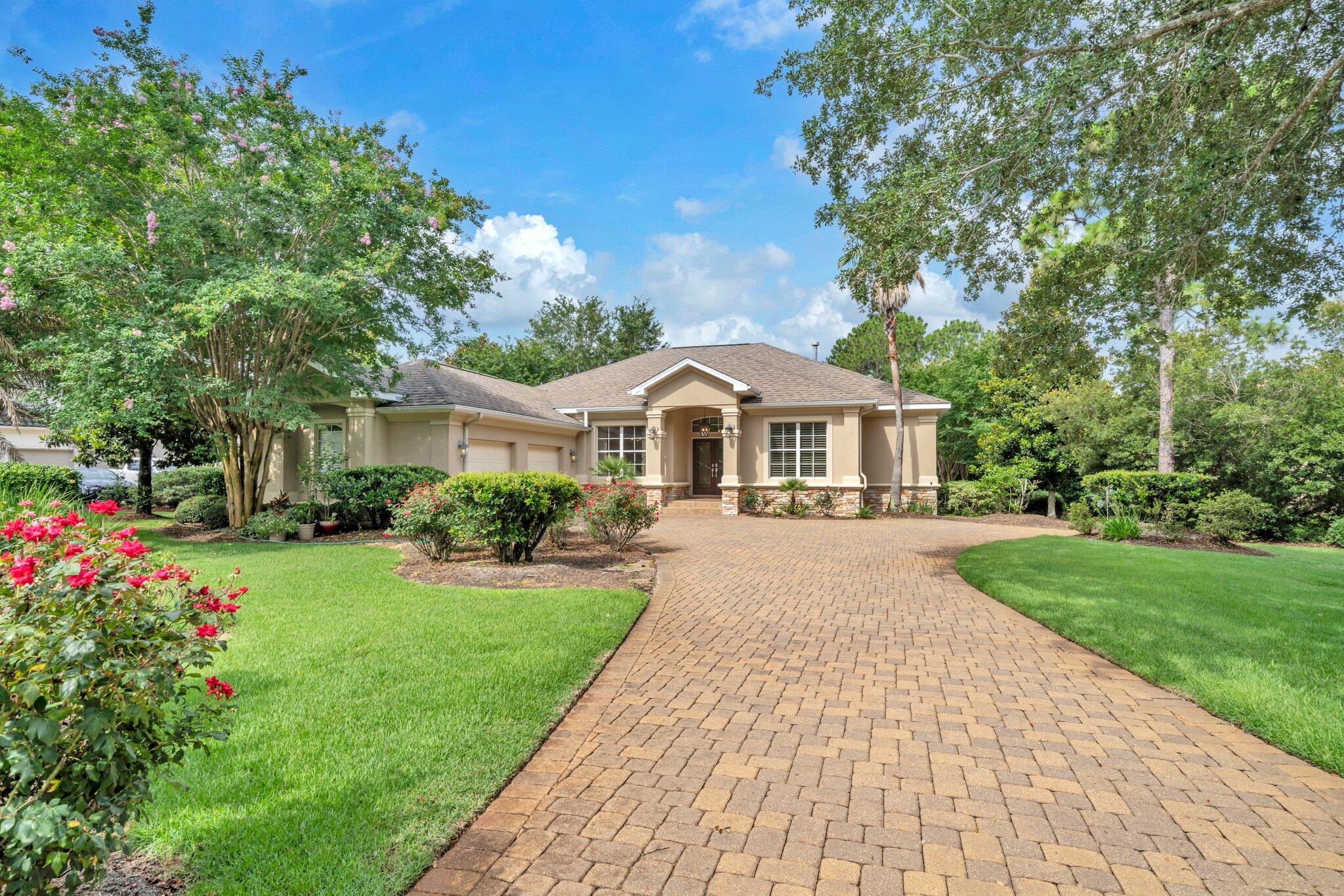 Modern Coastal Home in Kelly Plantation!This 3 bed, 3 bath | 2,475 sq ft home has been beautifully remodeled with golf course views of the 11th tee box. Features include new appliances, fresh carpet in all bedrooms, updated coastal decor, and a massive primary suite. The layout offers multiple office spaces, abundant storage, and a newer A/C and water heater. Enjoy an oversized 2-car garage with golf cart space, ample driveway parking, and additional backyard green space that could be fenced in.Located in the private, gated community of Kelly Plantation, with access to golf, tennis, pickleball, a clubhouse, resort-style pool, and fitness center. Just a 10-minute golf cart ride to the beach!
