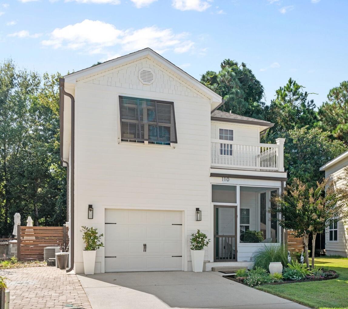 Step into easy coastal living at Mosaic Oaks, less than 4 miles from 30A's sugar-white beaches and just half a mile to Choctawhatchee Bay with convenient Bay access for watersports. This impeccably maintained 3-bed, 2.5-bath home showcases over $97K in upgrades, including a complete master suite renovation, new LVP flooring, and a refreshed kitchen with professionally refinished cabinets, modern tile backsplash, and upgraded cabinet lighting. Fresh interior and exterior paint, new trim, and shutters add a designer touch. Enjoy quiet mornings on the screened front porch or step upstairs to a private balcony off the master suite -- both perfect for catching breezes and sipping coffee. The backyard is the true showstopper: a beautifully designed retreat with a Trex floating deck, custom paver patio, and lush landscaping. An outdoor umbrella, stylish fire feature, and surrounding greenery create a private oasis ideal for entertaining, grilling, or relaxing under the stars. The fully fenced yard with irrigation makes it as functional as it is beautiful.
The master suite is a private sanctuary with two closets, balcony access, and a spa-like bath featuring a separate garden tub and tiled shower. Upstairs, a spacious landing/living area connects the bedrooms, offering flexibility for a lounge, office, or playroom. Additional highlights include gutters, new exterior doors, a large storage shed, and a freshly repainted exterior.
Mosaic Oaks is a peaceful community of just 32 homes, with sidewalks and green space ideal for walking or biking. Just outside your door you'll find Alaqua Dog Park, Padgett Park, South Walton High School and Library, plus local dining, shopping, and a daycare/preschool across the street. With beaches less than 10 minutes away and Bay parks within walking or biking distance, this home blends convenience, community, and coastal lifestyle in one beautiful package.
