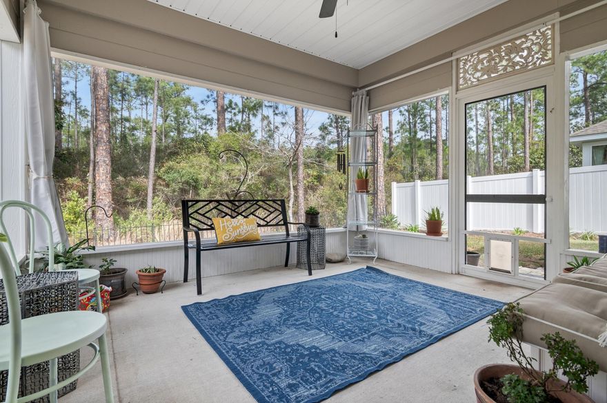 Discover Serenity Haven, a meticulously maintained sanctuary nestled in a tranquil neighborhood. This charming 4-bedroom home boasts cutting-edge smart home technology, offering comfort and convenience. Unwind on the serene screened-in porch, overlooking the spacious backyard--a perfect setting for relaxation or entertaining. With a fenced yard providing privacy, you can fully enjoy the outdoor living experience. Step inside to appreciate the elegance of granite countertops and luxury vinyl plank flooring, creating an inviting atmosphere for gatherings. Located in SRB, you're just a short stroll from the bay and the new US Gold Gym, while the beach and local dining and shopping options are a quick drive away. Don't miss the opportunity to make Serenity Haven your forever home.