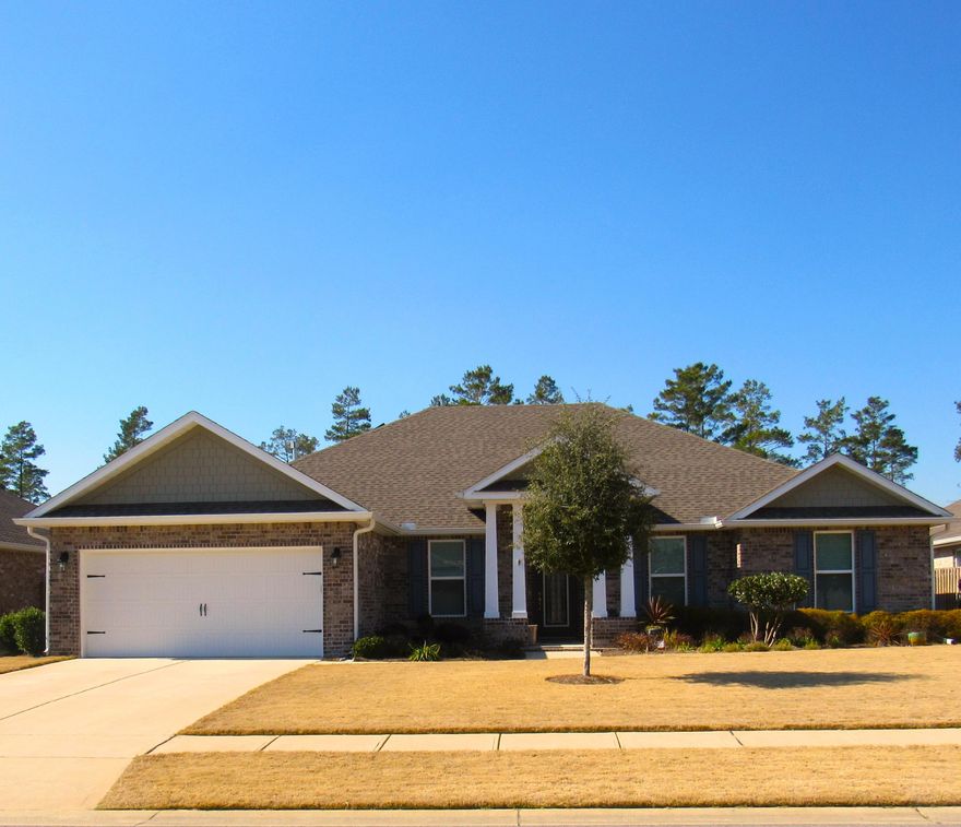 Rare Opportunity for a like new home in Sweetwater at Hammock Bay with upgrades galore. 4 Bed/3 full bath split bedroom/Open Concept plan; flex room, 2 dining areas, expanded screened in porch, great lot size, shed conveys, all brick, upgraded stainless steel appliances, stone counters, wood tile floors in all main areas & bathrooms, upgraded lighting & fans, trey ceilings, 12' ceiling in great room, gas hot water/furnace, meticulously maintained - move-in ready!  Make an appointment to see all the upgrades for yourself. The Hammock Bay community offers extensive amenities to include:  pools, tennis/pickle ball/basketball courts, walking trails, fitness center, community park areas, and so much more.  Buyer to verify all deemed important information.