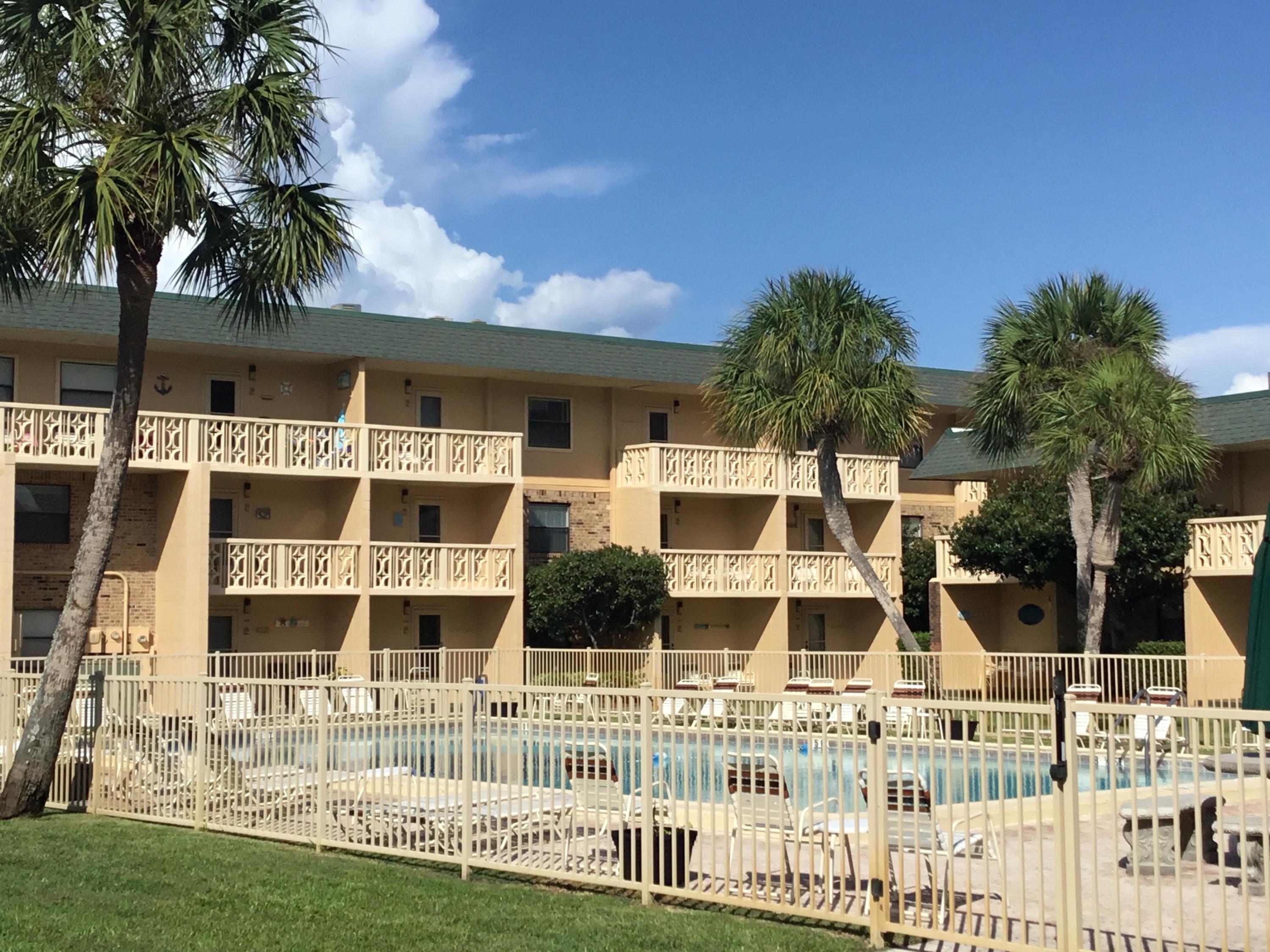 Rental ready condominium within steps of the beautiful Gulf of Mexico. Great amenities and desirable location make this one of the best values on the beach! This unit will sleep a max of 4 and comes fully furnished. Pool, Shuffleboard, Tennis Courts, Basketball and Picnic Tables on site. Buyer to verify all data and dimensions.