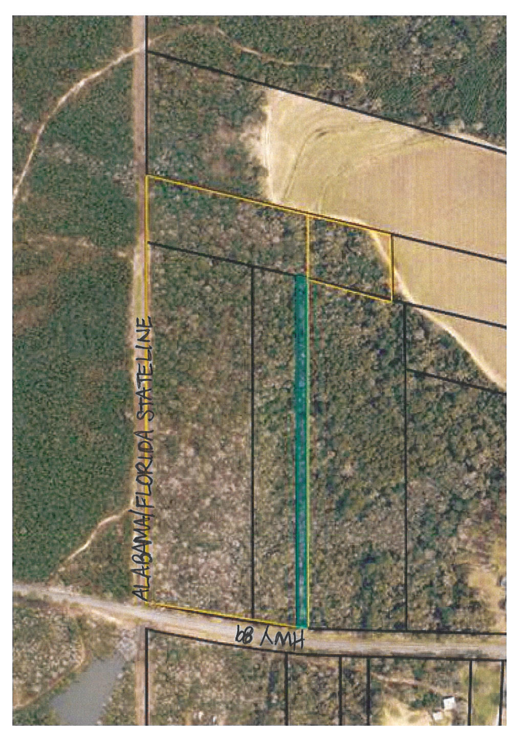 Located North of Jay, Florida. Tract sits on the East side of Hwy 89 w/frontage on the Hwy. Beautiful property and would make nice home sites. The Hardwood Branch Bottom is a potential lake site.