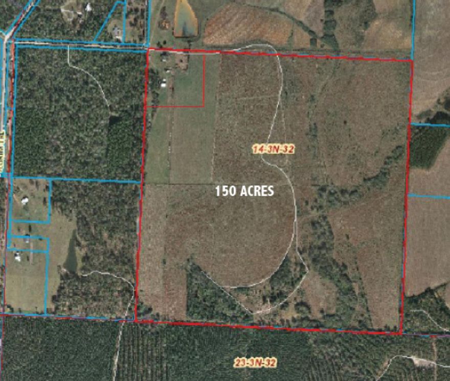 150 Acres Farm land in Molino, FL. Full cattle working facilities includes: underground spring fed watering facilities. Pastures are fenced and cross fenced into 8 pastures. All pastures are planted with TIFT-9 Grass, the finest grass forage available for cattle and horses. Property has a low bottom area perfect for a small 8-10 acre lake. Several outstanding home sites available- property is subdivided into 20 acre lots, each lot can maintain agricultural zoning for tax purposes.