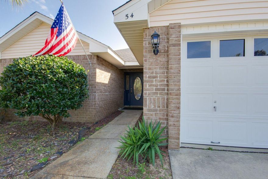 4 brm, 2 bath 1 story energy efficient, low maintaince ,'Good Cents'brick home - location can't be beat!!Close to Beach, Great investment for primary or secondary home,or rental....short term rentals are allowed. Vaulted ceilings, separate laundry room,double garage, new ac 2016Community pool and private,gated beach access